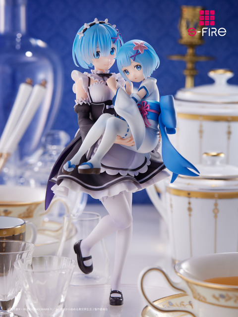 「Re:ゼロから始める異世界生活　フィギュア　レム＆幼少期レム」22,000円（税込）（C）長月達平・株式会社KADOKAWA刊／Re:ゼロから始める異世界生活2製作委員会