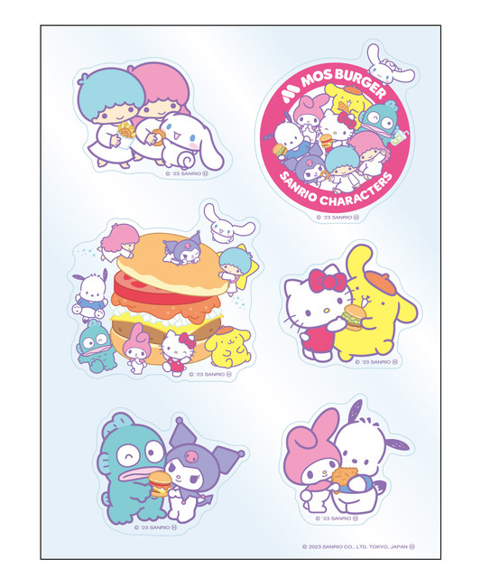 「『サンリオキャラクターズ』コラボおもちゃ」クリアステッカー （C）2023 SANRIO CO., LTD. APPROVAL NO. L633058