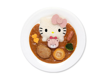 ハローキティモチーフのカレーメニュー（C）2023 SANRIO CO., LTD. TOKYO, JAPAN 　著作 株式会社サンリオ