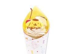 「サンリオピューロランド」プリンのプリンアラモードクレープ（C）2023 SANRIO CO., LTD. TOKYO, JAPAN 　著作 株式会社サンリオ