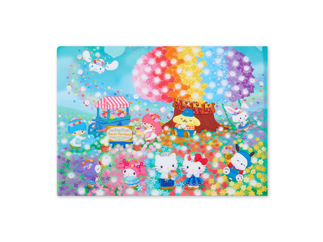 「Flower Puroland」クリアファイル（1）(表)（C）2023 SANRIO CO., LTD. TOKYO, JAPAN 著作 株式会社サンリオ