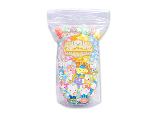 「Flower Puroland」ポップコーン（C）2023 SANRIO CO., LTD. TOKYO, JAPAN 著作 株式会社サンリオ