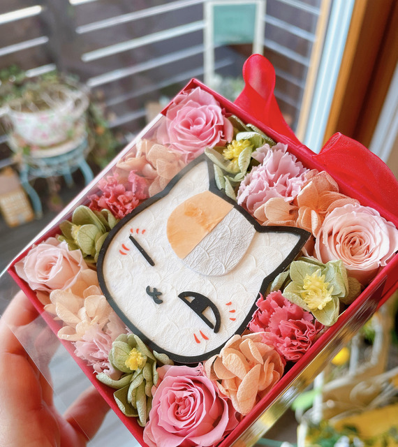 「夏目友人帳ニャンコ先生の四角いフラワーBOX」（C）緑川ゆき・白泉社 /「夏目友人帳」製作委員会