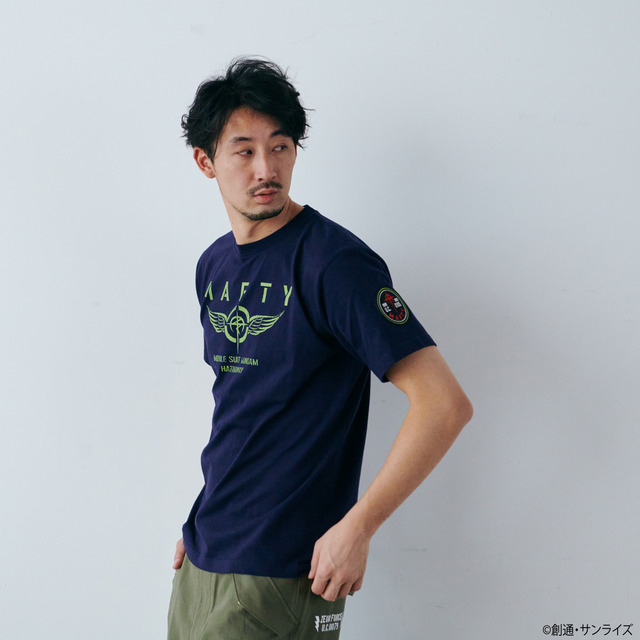 STRICT-G.ARMS『機動戦士ガンダム 閃光のハサウェイ』ワッペン付きTシャツ MAFTY 着用イメージ（C）創通・サンライズ