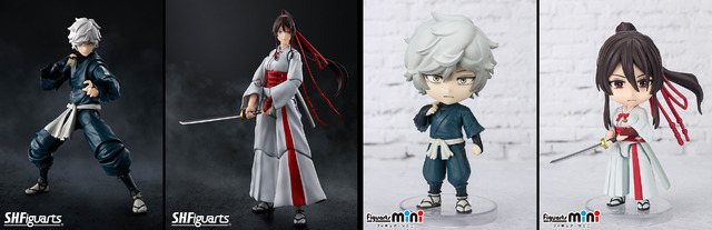 「S.H.Figuarts 画眉丸」「S.H.Figuarts 山田浅ェ門佐切」「Figuarts mini 画眉丸」「Figuarts mini 山田浅ェ門佐切」（C）賀来ゆうじ／集英社・ツインエンジン・MAPPA