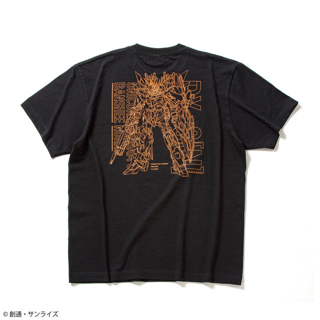 「STRICT-G『機動戦士ガンダムUC』半袖Tシャツ」バンシイ・ノルン柄（ブラック）各4,730円（税込）（C）創通・サンライズ