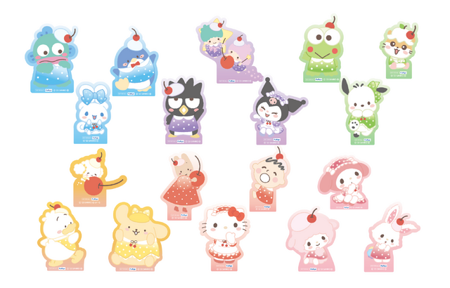 『ナムコで推し色！～カラフルクリームソーダ～』Ｃ賞 ダイカットステッカー（全18種・ランダム）（C）'23 SANRIO CO., LTD. APPR. NO. L638899