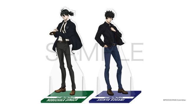 「ノイタミナアパレル POP UP ギャラリー -渋谷- 」で『PSYCHO-PASS サイコパス』狡噛慎也」と宜野座伸元の等身大アクリルスタンド設置（C）PSYCHO-PASS Committee