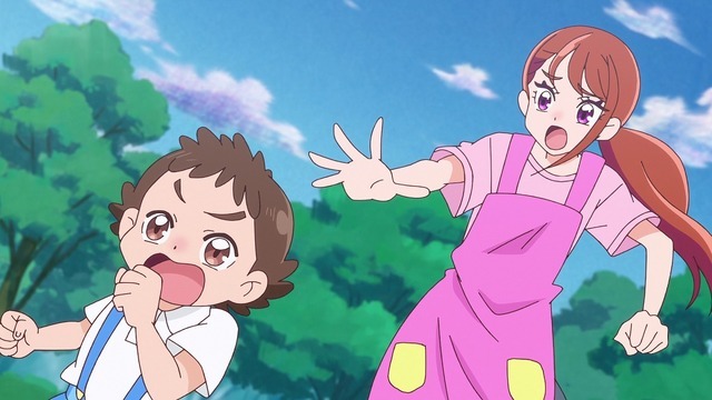 『ひろがるスカイ！プリキュア』第18話「アゲアゲ！最強の保育士 キュアバタフライ！！」先行場面カット（C）ABC-A・東映アニメーション