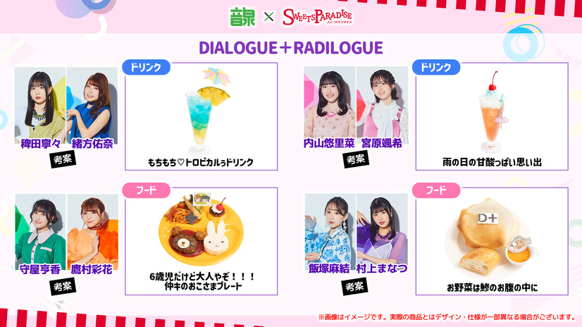 「『インターネットラジオステーション＜音泉＞』コラボカフェ」メニュー