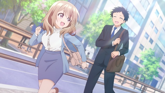 『うちの会社の小さい先輩の話』第1話「うちの会社の先輩は小さくて可愛い」先行場面カット（C）藤近小梅／SQUARE ENIX・製作委員会がめがねを忘れた