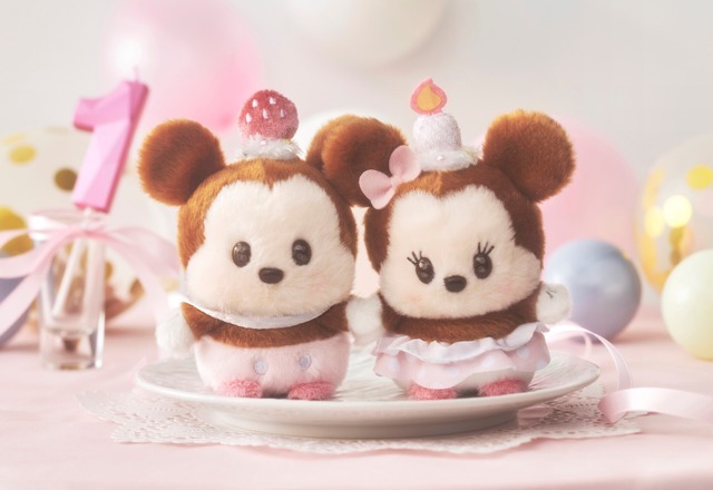 「うるぽちゃちゃん　ぬいぐるみ＜ミッキーマウス＆ミニーマウス＞」（C）Disney