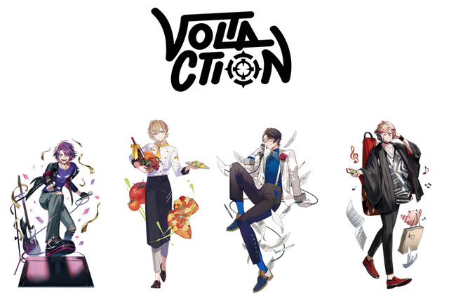 「VOLTACTION」撮りおろしビジュアル（左から、渡会雲雀、風楽奏斗、四季凪アキラ、セラフ・ダズルガーデン） (C)ANYCOLOR, Inc.
