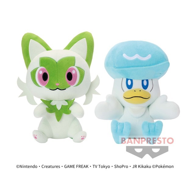 ポケットモンスター もふぐっと つれてってぬいぐるみ～ニャオハ・クワッス～（C）Nintendo・Creatures・GAME FREAK・TV Tokyo・ShoPro・JR Kikaku （C）Pokémon