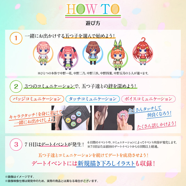 「キャラクタッチ！ 五等分の花嫁」各9,900円（税込）（C）春場ねぎ・講談社／「五等分の花嫁∬」製作委員会