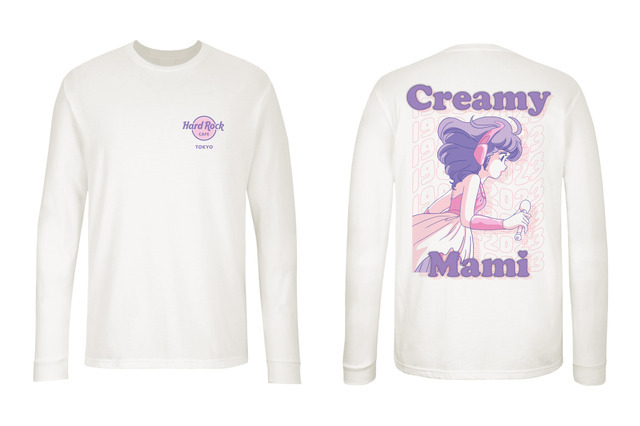 「ハードロックカフェ」×アニメ『魔法の天使クリィミーマミ』コラボレーション第2弾 「Creamy Mami」×HRC Long Sleeve T-shirt White（C）ぴえろ