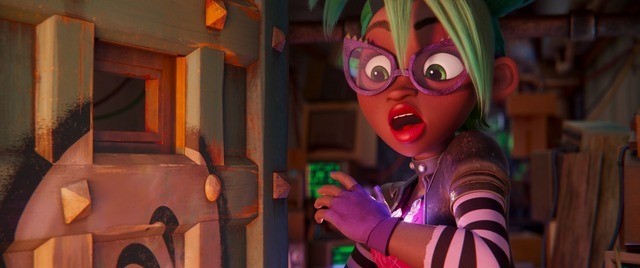『パウ・パトロール ザ・マイティ・ムービー』仲間由紀恵演じるマッドサイエンティスト“ヴィクトリア”の場面写真（C）2023 Paramount Pictures. All rights reserved.