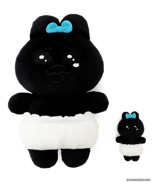 おぱんちゅうさぎ × ZOZOTOWN　ぬいぐるみ（BLACK）：4,400円（税込）（C）KAWAISOUNI!