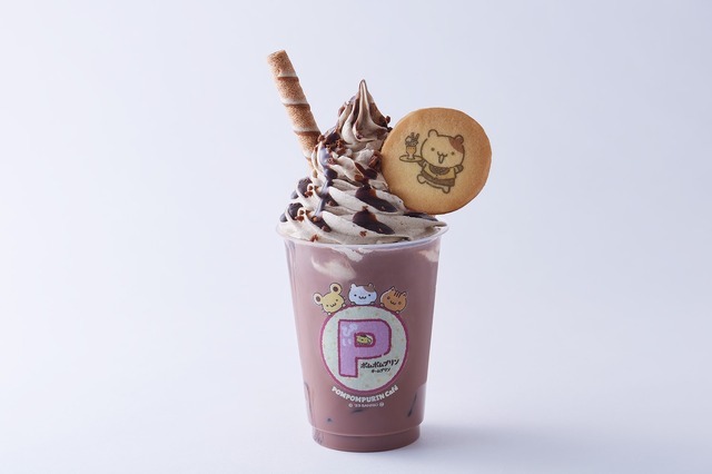 ポムポムプリンカフェ「トッテモオイシイッテウワサノラテ～自信はテイクアウトでちゅう～」1,400円（税込）（C）2023 SANRIO CO., LTD. 　著作（株）サンリオ