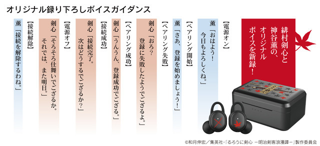 『るろうに剣心－明治剣客浪漫譚－』コラボイヤホン「WIRELESS EARPHONES／CP-TWS01A RUROKEN」（税・送料込）（C）和月伸宏／集英社・「るろうに剣心 －明治剣客浪漫譚－」製作委員会