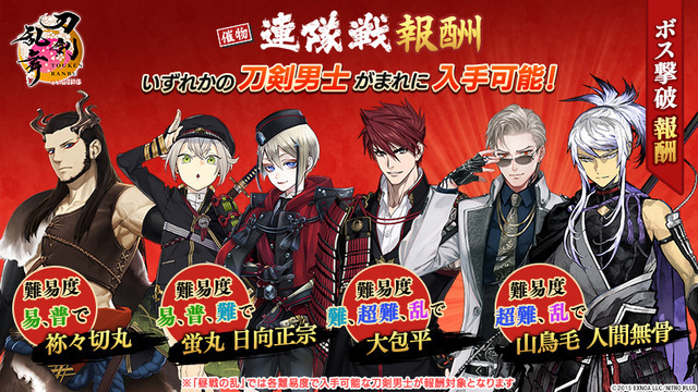 『刀剣乱舞ONLINE』イベント「連隊戦」（C）2015 EXNOA LLC/NITRO PLUS