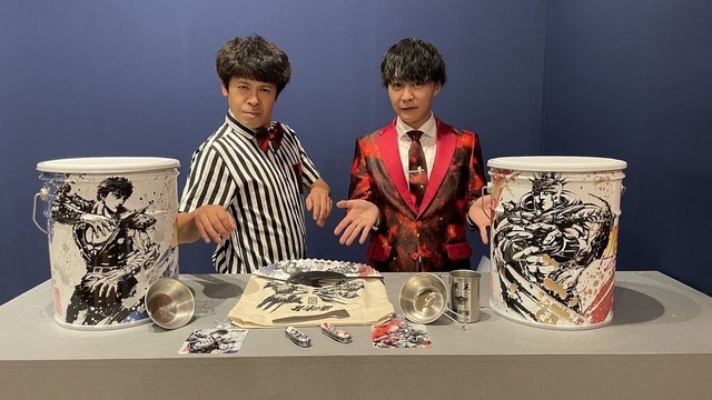 北斗の拳アウトドアツール ペール缶椅子セット（ケンシロウ／ラオウ）（C）武論尊・原哲夫／コアミックス 1983,  版権許諾証GX-702