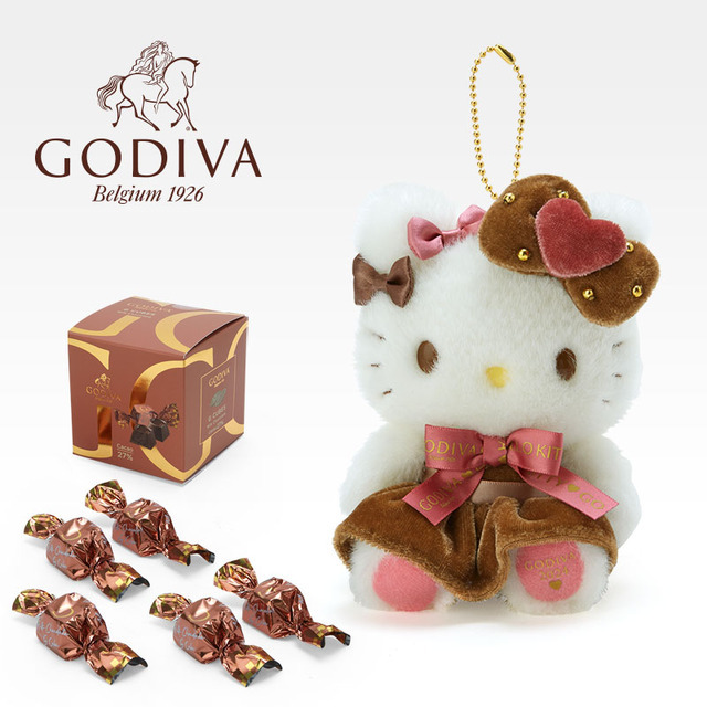 「マスコットホルダー＆GODIVA 2024（全4種）」ハローキティ 各4,950円（税込）（C）2023 SANRIO CO.,LTD. 　著作（株）サンリオ