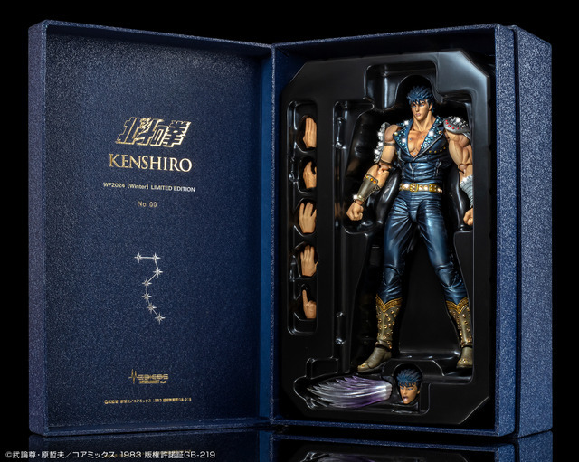 「超像可動『ケンシロウ』【クリスタル限定版】」（C）武論尊・原哲夫／コアミックス 1983 版権許諾証GB-219