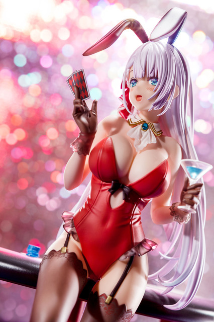 「聖剣学院の魔剣使い リーセリア・レイ・クリスタリア 深紅のバニーフィギュアwithぺろりシステム 1/6スケール　完成品フィギュア」（C）志瑞祐・遠坂あさぎ／ＫＡＤＯＫＡＷＡ／聖剣学院の魔剣使い製作委員会