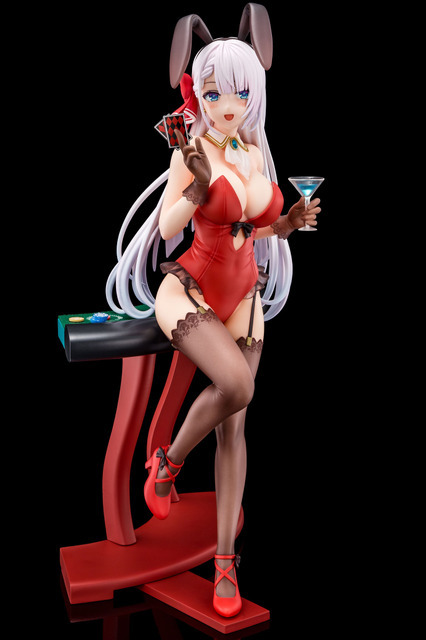 「聖剣学院の魔剣使い リーセリア・レイ・クリスタリア 深紅のバニーフィギュアwithぺろりシステム 1/6スケール　完成品フィギュア」（C）志瑞祐・遠坂あさぎ／ＫＡＤＯＫＡＷＡ／聖剣学院の魔剣使い製作委員会