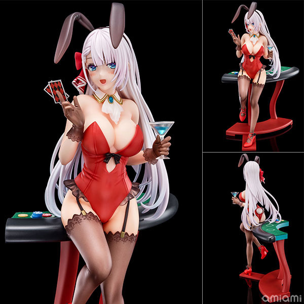 「聖剣学院の魔剣使い リーセリア・レイ・クリスタリア 深紅のバニーフィギュアwithぺろりシステム 1/6スケール　完成品フィギュア」（C）志瑞祐・遠坂あさぎ／ＫＡＤＯＫＡＷＡ／聖剣学院の魔剣使い製作委員会