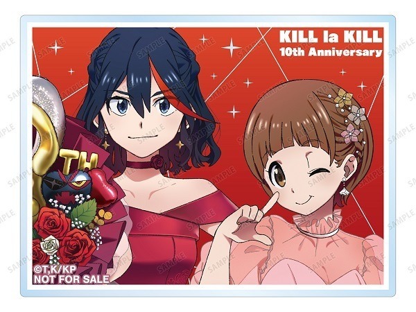 描き下ろし 纏 流子&満艦飾 マコ 10周年 ドレスアップver. アクリルカード イベント限定特典（C）TRIGGER・中島かずき/キルラキル製作委員会