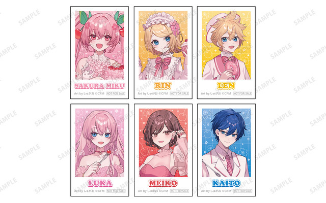 「『桜ミク』 POP UP STORE in ロフト」「POP UP STORE限定インスタントカメラ風イラストカード」Art by しゅがお（C）Crypton Future Media, INC. www.piapro.net