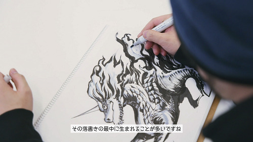 『FAIRY TAIL』の真島ヒロがお絵描き60分一本勝負に参戦！キリンの幸せのシンボル“聖獣麒麟”を描く