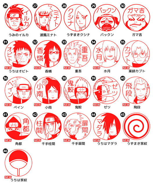 「NARUTO＆BORUTO はんこコレクション」（C）岸本斉史 スコット／集英社・テレビ東京・ぴえろ
