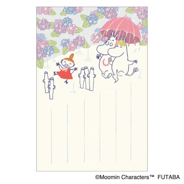 「ムーミン 季節の伊予和紙はがき 2024夏」（4）雨（C）Moomin Characters TM FUTABA