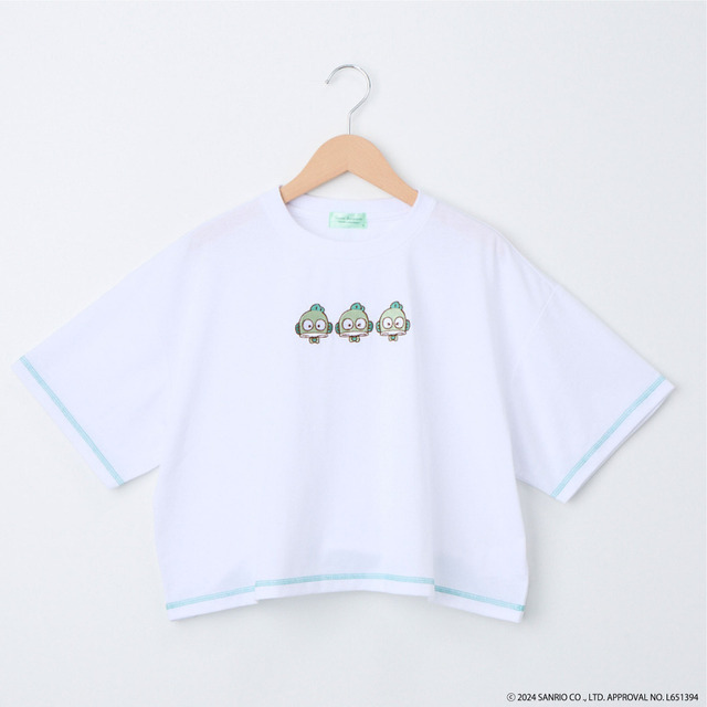 サンリオグリーン短丈刺繡Ｔシャツ（C） 2024 SANRIO CO ., LTD. APPROVAL NO. L651529