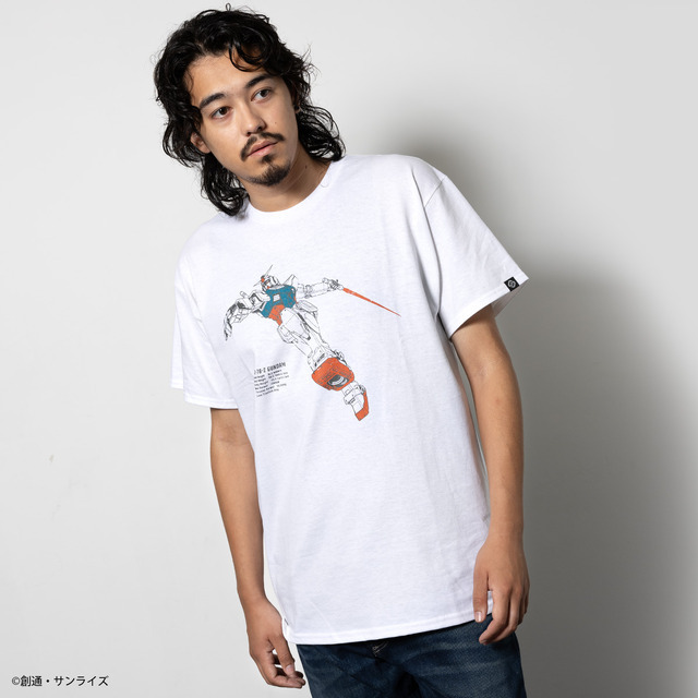 STRICT-G 『機動戦士ガンダム』MS柄 Tシャツ　ガンダム（ホワイト）