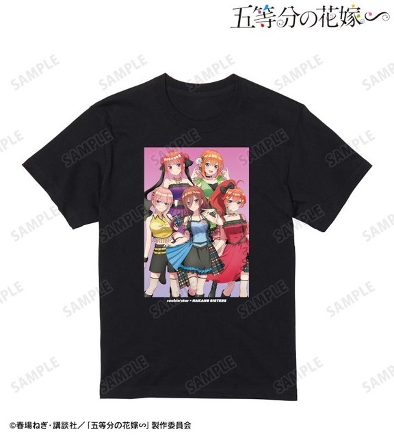 『五等分の花嫁∽』rockin’starコラボ 描き下ろし 集合 ロックアイドルver. Tシャツ