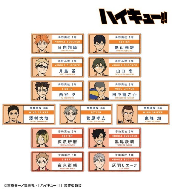 トレーディングアクリルネームプレート