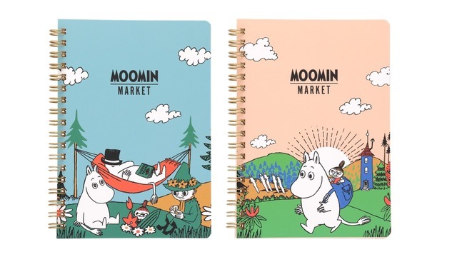 「ムーミンマーケット2024」リングノート」（ハンモック／サン）各605円（C）Moomin Characters TM