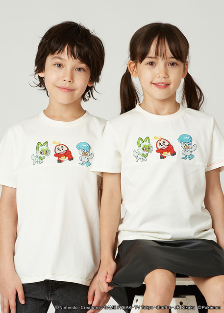 『ポケモン』『ポケモン』ニャオハ＆ホゲータ＆クワッス　キッズTシャツ