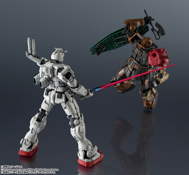 「GUNDAM UNIVERSE ZAKU II（Unidentified Type）Solari」＆「GUNDAM UNIVERSE GUNDAM EX」