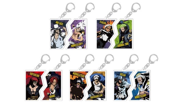 「ONE PIECE 麦わらストア in バンダイナムコ Cross Store」アクリルキーホルダーセット(2個セット)(全5種)価格：各1,200円（C）尾田栄一郎／集英社 （C）尾田栄一郎／集英社・フジテレビ・東映アニメーション