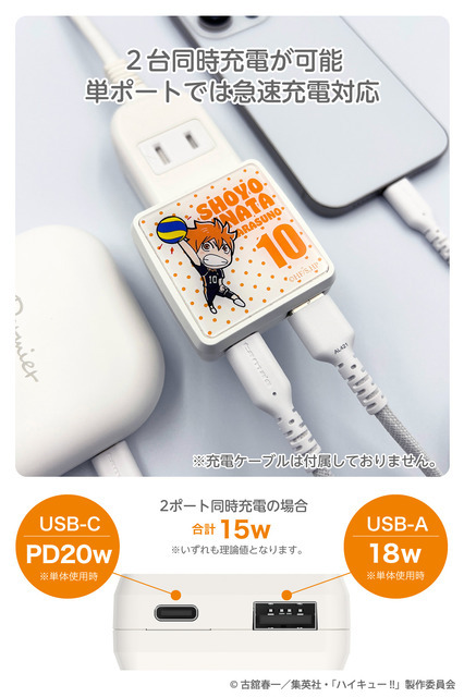 ハイキュー!! PD20W AC充電器「HIK-AP91UCW」シリーズ