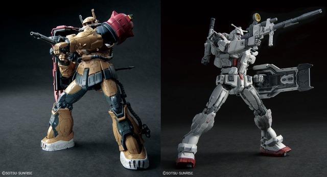 「HG 1/144 ザクII F型 ソラリ機（復讐のレクイエム）」「HG 1/144 ガンダムEX（復讐のレクイエム）」（C）創通・サンライズ