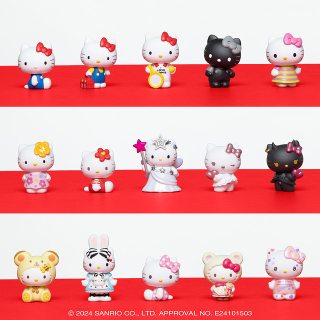 Happyくじ『HELLO KITTY 50th～ハッピーアニバーサリー★～』A賞「フィギュア」（全15種）（C）2024 SANRIO CO., LTD. APPROVAL NO. E24101503