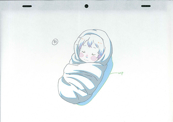 眠っている赤ん坊のユーノ『この世の果てで恋を唄う少女YU-NO』第19話の原画を公開