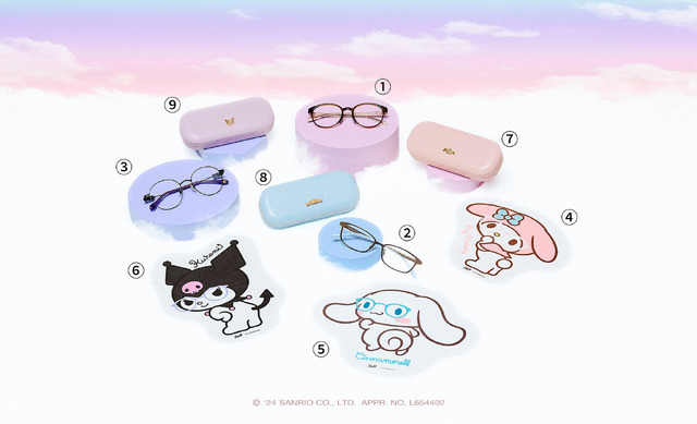 「Zoff｜Sanrio Characters」（C）2024 SANRIO CO., LTD. APPROVAL NO. L654402