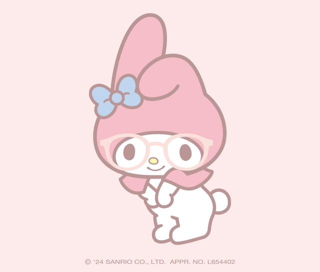 「Zoff｜Sanrio Characters」マイメロディモデル（C）2024 SANRIO CO., LTD. APPROVAL NO. L654402